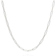 ANNA BECK Elongated Box Chain Necklace - Silver